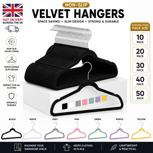 Non slip velvet - velvet, hangers