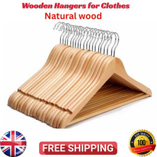 100 WOODEN COAT HANGERS SUIT