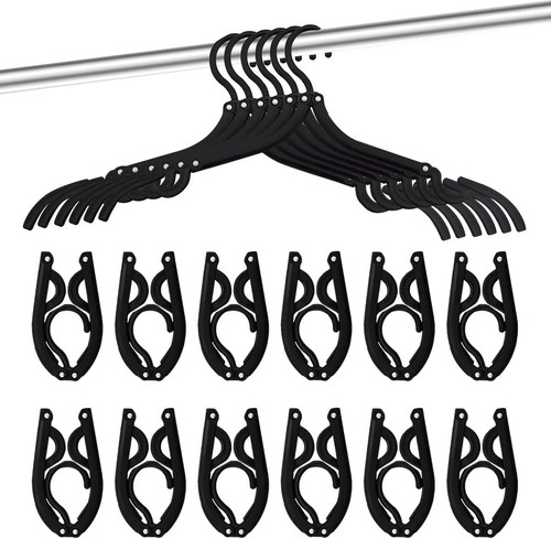 12pcs foldable clothes hangers - foldable,