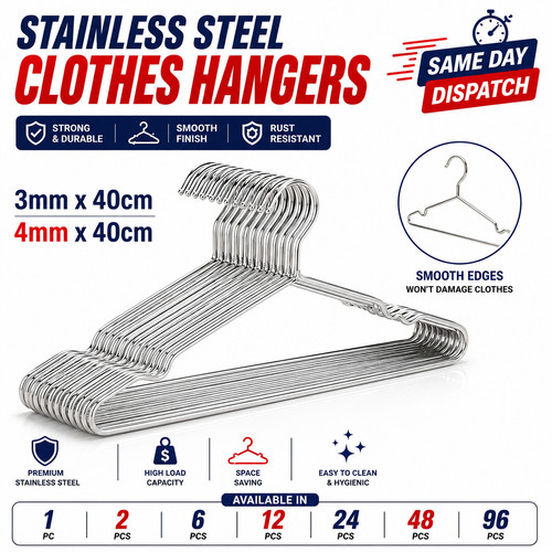 Silver coat hangers strong - silver,