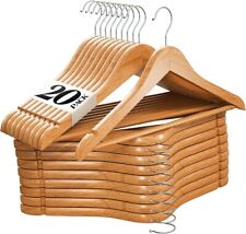 20 x Natural Wooden Hangers