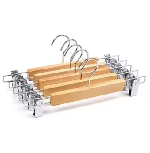 Wooden hangers with metal - with,