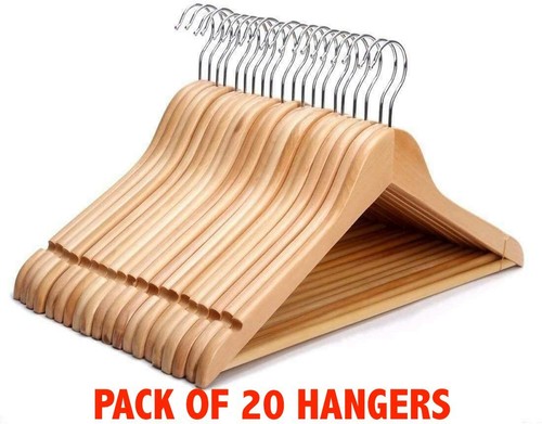 Wooden coat hangers - 20,